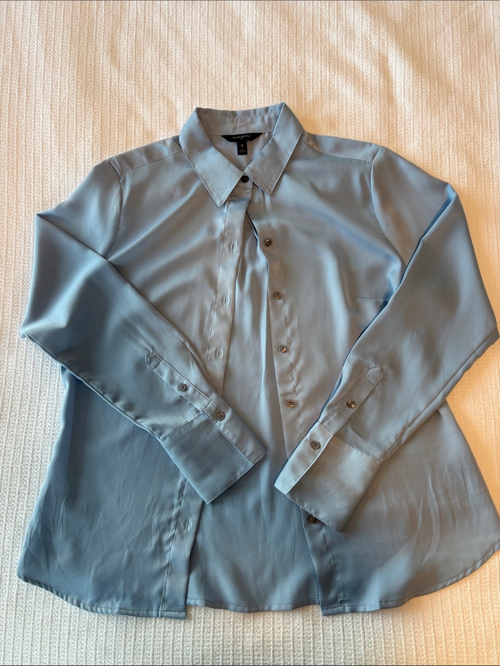 Banana Republic Light Blue Button-Front Blouse